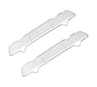 ROMISBABA 2 pièces Refroidissement Acier Inoxydable Support Fil pour Cuisson Barbecue Four et Pâtisserie Drainage Huile Résistante et Polyvalente pour Cuisine et Rôtissage
