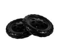ROMISBABA 2 pièces Roues de Rechange pour Caddie Pliant Roulette Chariot Supermarché Sécurisée et Facile à Installer Compatible Panier Courses et Trolley Résistantes et Stables