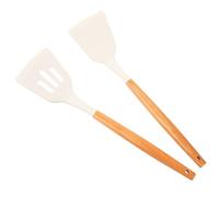 ROMISBABA 2 pièces Spatule Silicone avec Manche Ustensile de Cuisine Anti-rayure Set pour Cuisson et Pâtisserie Ergonomique et Non Adhérent Protection pour Batterie de Cuisine Non-stick