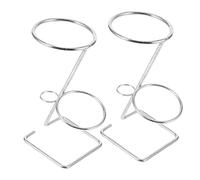 ROMISBABA 2 pièces Support Cône Acier Inoxydable Porte Cornet Robuste pour Glace Popcorn et Frites Stable et pour Fêtes et Événements