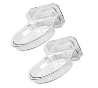 ROMISBABA 2 pièces Support Mural Adhésif Transparent pour Caméra de Surveillance Étagère Flottante Ronde sans Perçage Support Stable pour Moniteur Adapté Salle de Bain et Salon