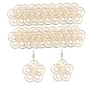 ROMISBABA 20 pièces Boucles Oreilles Pendantes Bois Creux Accessoires Oreille Décontractés pour Femmes et Filles Bijoux de Fête Légers et Originaux Couleur Beige Naturelle