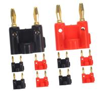 ROMISBABA 20 pièces Connecteurs Fiche Banane Double à Vis pour Câbles Haut Parleurs Plaqué Installation Stable et Transmission Audio Claire Adapté pour Enceintes et