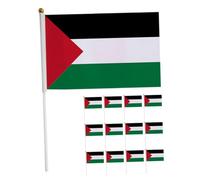 ROMISBABA 20 pièces Drapeaux Palestiniens à Agiter à Main avec Plastique pour Événements et Décorations
