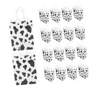 ROMISBABA 20 Pièces Lot de Kraft à Motif Vache avec Poignées Sacs pour Danniversaire et Showers Original pour Bonbons et