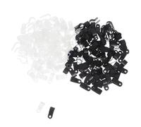 ROMISBABA 200 Pièces R Type Nylon Cable Clamps Screw Mounting Cord Fastener Clips Kit For Cable Management And String Light Installation