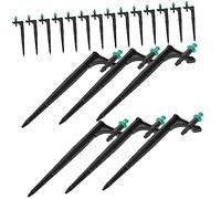 ROMISBABA 20pièces Arroseur Buse Arrosage Goutteur pour Pelouse Jardin avec Piquet De Sol Et Pulvérisation à Degrés