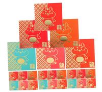 ROMISBABA 24 Pièces Envelopes Year Of The Dragon Paper Money Packets Spring Festival Gift Bags Chinese Year Prosperity Pouches