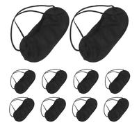 ROMISBABA 24 pièces Masques de Sommeil Polyester Cache-yeux Noir avec Bande Élastique Confortables et Ajustés pour Voyage Sieste Fête et Sommeil Nocturne