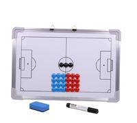 ROMISBABA 27 pièces Tableau Magnétique Football Aluminium pour Entraînement et Coaching Portable avec Aimants Feutre Effaçable et Gomme Tableau Suspendu pour Matchs et Pratique