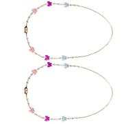 ROMISBABA 2pcs Sangle pour Masque Facial Garçon et Filles en Acrylique Design, Lanière Anti-perte pour Chapeau et Lunettes, Protection Sécurisée pour Garçons et Filles