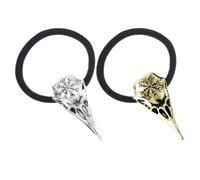 ROMISBABA 2pièces Accessoires Cheveux Femme Élastiques pour Queue de Cheval Résistants et Adaptés à Différents Types de Cheveux Bandes Élastiques Vintage Forme de Crâne pour Filles et
