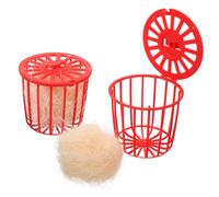 ROMISBABA 2pièces Bol De Nidification pour Perruches Et Oiseaux Abri De Nid avec Paille pour Reproduction Et Hébergement des Oiseaux Facile à Installer Couleur Rouge