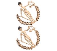 ROMISBABA 2pièces Broches Avocat Vintage Forme de Balance de Justice Lot de Épinglettes de Revers pour Homme Accessoire de Costume de Droit