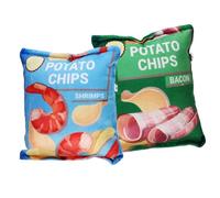ROMISBABA 2pièces Jouet à Mâcher Forme De De Chips pour Chiens Jouet Sonore Interactif pour Chiots Et Lavable pour Stress Et Ennui