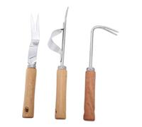 ROMISBABA 3 pièces Kit de Désherbage Manuel Acier Inoxydable Outil de Jardin pour Retirer Racines Adapté Au Jardinage Professionnel Manoeuvre