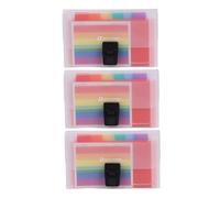 ROMISBABA 3 pièces Organiseur de Documents Plastique Extensible Dossier Accordéon pour Reçus et Factures Classeur Soufflet Pratique pour Bureau et École
