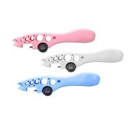 ROMISBABA 3 Pièces Ouvre Ampoules Multifonction avec Roue de Meulage Ergonomique Outil Coupe Bouteille pour Usage et Domestique Gain Sécurité Renforcée Portable et Rose Bleu Blanc