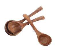 ROMISBABA 3 Pièces Wooden Ladle Set With Hook Long Handle Soup Spoon For Serving Stirring Cooking Lightweight Wooden Kitchen Utensils For Home And Outdoor Use