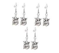 ROMISBABA 3paires Boucles Oreilles Tambour Lot De Design Batterie Bijoux Accessoires Femmes Festival Musique