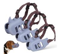 ROMISBABA 3pièces Muselière Réglable pour Chiens Empêchant Morsures Aboiements De Confort Respirant pour Petits Moyens Et Chiens