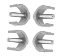 ROMISBABA 4 Pièces Accessoires pour Cannes Acier Abs Lot de Clips Forme de C avec Goupille Verrouillage Faciles à Installer pour Déambulateurs et Béquilles Compatibles et Durables Gris