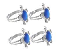 ROMISBABA 4 pièces Bague Humeur Tortue Thermochromique Unisexe Changement Couleur Émotion Femme Homme Cadeau