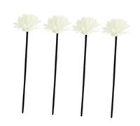 ROMISBABA 4 pièces Bâtonnets Diffuseur Fleurs Simulées Tiges Rotin PE pour Parfum Maison Décoration Ajustable