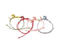 ROMISBABA 4 pièces Bracelets Dinosaure Tressés Réglables pour Filles Multicolores Accessoires Légers et Durables Design Créatif et Confortable pour Cadeau