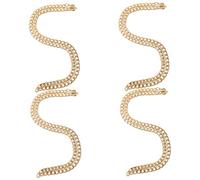ROMISBABA 4 Pièces Chaîne de Collier Homme Acier Doré Chaîne Robuste Bijoux Masculins Simples et Durables pour Fêtes et Usage