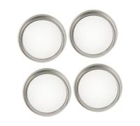 ROMISBABA 4 pièces Couvercles à Tamis Acier Inoxydable pour Germination Filtres Robustes pour Bocaux de Culture et Mise Conserve Compatibles Pots Mason