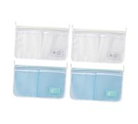 ROMISBABA 4 pièces de Rangement Suspendu pour Réfrigérateur Double Compartiment Mesh et PP Organiseur Mural Polyvalent pour Aliments Œufs Légumes Espace