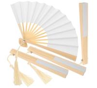 ROMISBABA 4 Pièces Éventails Pliants Miniatures pour Poupées Petit Éventail de Poche Portable Accessoires DIY Décoratifs et Photographie Ventilateurs Manuels Compacts pour Mariage et Fêtes