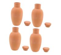 ROMISBABA 4 Pièces Inserts Terre Cuite Auto Arrosants pour Plantes Dintérieur et Extérieur Dispositifs Dirrigation Automatique Argile pour Entretien Facile et Hydratation Continue