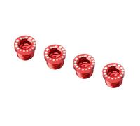 ROMISBABA 4 Pièces Lot de Vis de Frein Alliage Aluminium pour Route et VTT Boulons et Résistants pour Montage et Décoration du Poteau de Frein Rouge