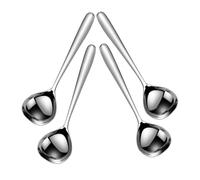 ROMISBABA 4 pièces Louche Inoxydable Cuillère de Service pour Cuisine Maison et Restaurant Manche Long pour Sauces et Ragoûts