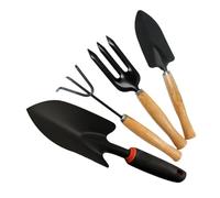 ROMISBABA 4 pièces Mini Outils Jardinage Acier Inoxydable Pelle Multifonction et Râteau Ergonomique pour Balcon et Extérieur Résistant à Usure Rouille pour Plantation et Désherbage