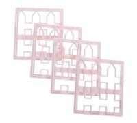 ROMISBABA 4 Pièces Moule à Fondant Clôture Plastique Décor Bordure de Gâteau DIY pour Mariages et Célébrations Motifs Détail Professionnel Réutilisable et Facile à Utiliser