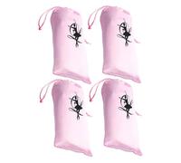 ROMISBABA 4 pièces Sac de Rangement pour Chaussures de Danse Fille Satin Doux Pochette à Cordon Sac Ballet Portable pour Entraînement et Voyage
