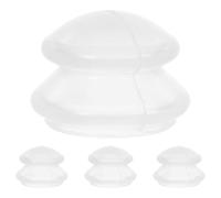 ROMISBABA 4 Pièces Silicone Facial Cupping Set Transparent Soft Vacuum Massage Cups For Skin Care And Muscle Relaxation