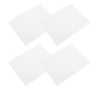 ROMISBABA 4 Plaques Vierges En Aluminium Anodisé Plaques Miroir Avec Vis Vierges Pour Panneaux De Porte Noires Et Blanches