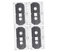 ROMISBABA 4pièces Cassettes Audio Vides Enregistrables avec Coque Transparente Bandes pour Enregistrement Voix Mixage Musique Stockage Et Projets DIY Vintage