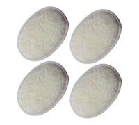 ROMISBABA 4pièces Éponge Loofah Naturelle pour Dos Corps Lingette de Toilette Exfoliante pour Douche Lot de Éponges Loofah