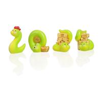 ROMISBABA 4pièces Figurines Serpent Décor De Table Résine Sculptures Mignonnes Symbolisant Sagesse Et Puissance Décoration Traditionnelle Nouvel an Chinois Ornement Bureau Et Intérieur Véhic