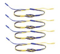 ROMISBABA 4pièces Lot De Bracelets Corde Tressée Multicolores Avec Noeud Ajustable Accessoires Pour Femmes Et Hommes Style Ukrainien Traditionnel