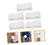 ROMISBABA 5 pièces Brassards Capitaine Football Blanc Réutilisables Nylon Robuste pour Équipe Sport Amateur et Compétition