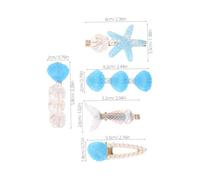 ROMISBABA 5 Pièces Hair Clips For Women Lightweight And Star Side Hair Accessories Duckbill Barrettes For Summer Beach Parties And Ocean-