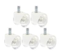 ROMISBABA 5 pièces Lot de Roulettes pour Meubles PU Roues Pivotantes Silencieuses pour Chaise de Bureau Résistance et Durabilité Renforcées Compatibles Sols Durs et Tapis