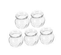 ROMISBABA 5 pièces Lot de Ventouses Verre Épais pour Thérapie par Ventouses à Domicile Massage Traditionnel Chinois Détente Musculaire et Stimulation Circulation pour Dos Design Léger et