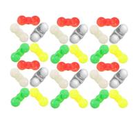 ROMISBABA 50 Pièces Accessoire de Pêche Clochette Double Alarme pour Canne à Pêche en Plastique et Métal Installation Facile Black Bass en Solo